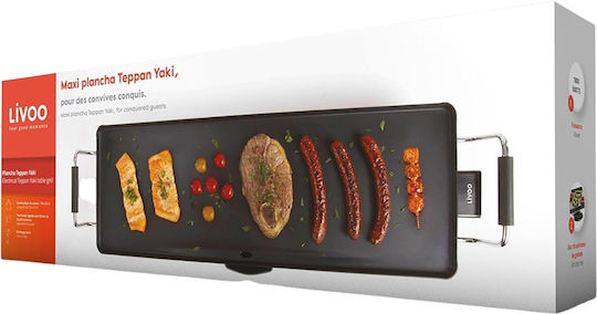 Livoo Teppanyaki Grilling Plate with Adjustable Thermostat 1800W 70x23cm.