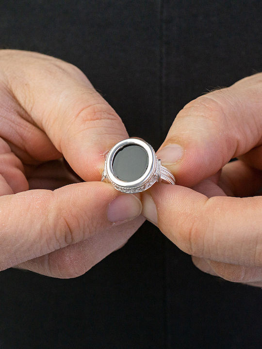 Kiriakos Gofas Ring with Stones made of Silver