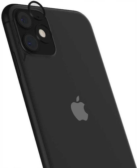 Spacecase Quickfit 2pcs Προστασία Κάμερας Tempered Glass Μαύρο για το iPhone 12, iPhone 12 mini, iPhone 11