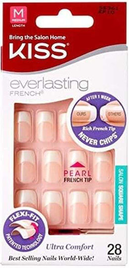 Kiss Tips Νυχιών Γαλλικού σε Ροζ Χρώμα 24τμχ 814705