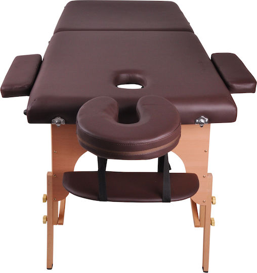 inSPORTline Taisage Wooden Portable/Folding Ecru Massage and Physiotherapy Bed 186x70cm