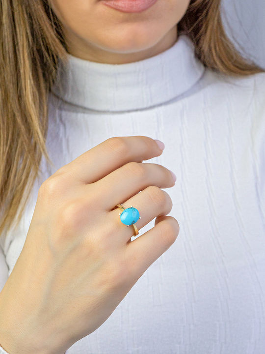 Kiriakos Gofas Damen Ring mit Steinen aus Gold 14K