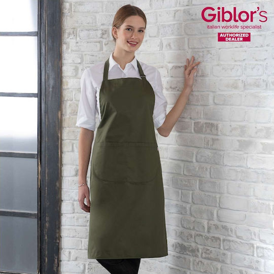 Giblor's Ποδιά Barista / Bartender Ολόσωμη Zante Χακί