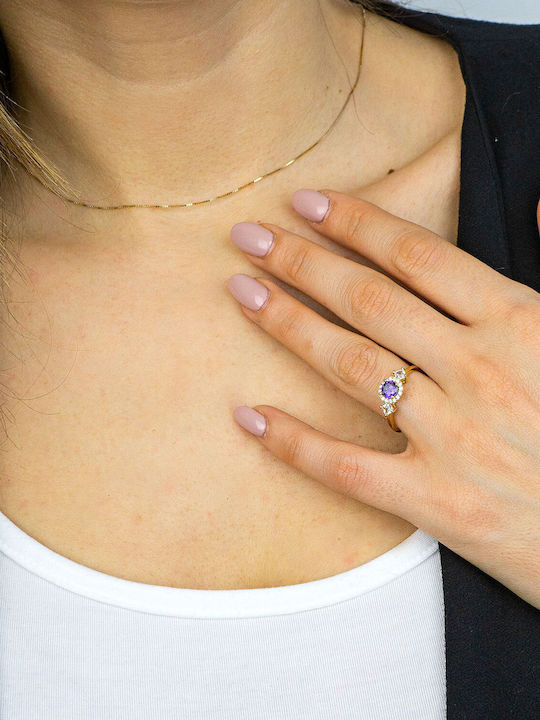 Kiriakos Gofas Damen Ring mit Steinen aus Gold 14K