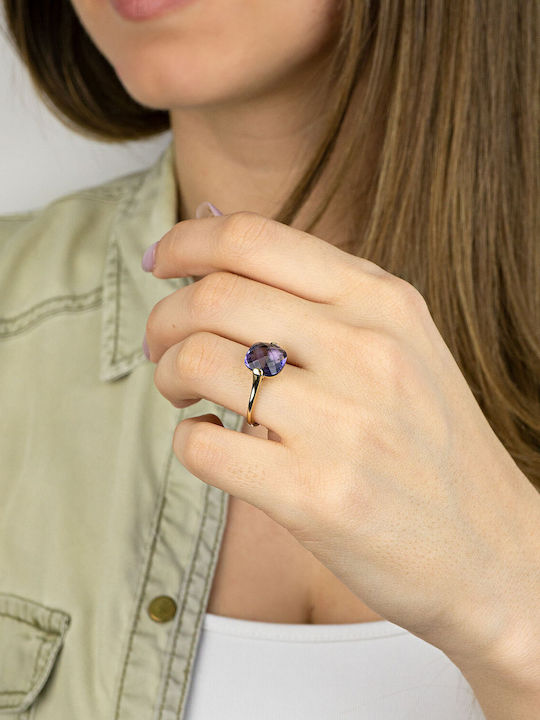 Kiriakos Gofas Damen Ring mit Steinen aus Gold 14K