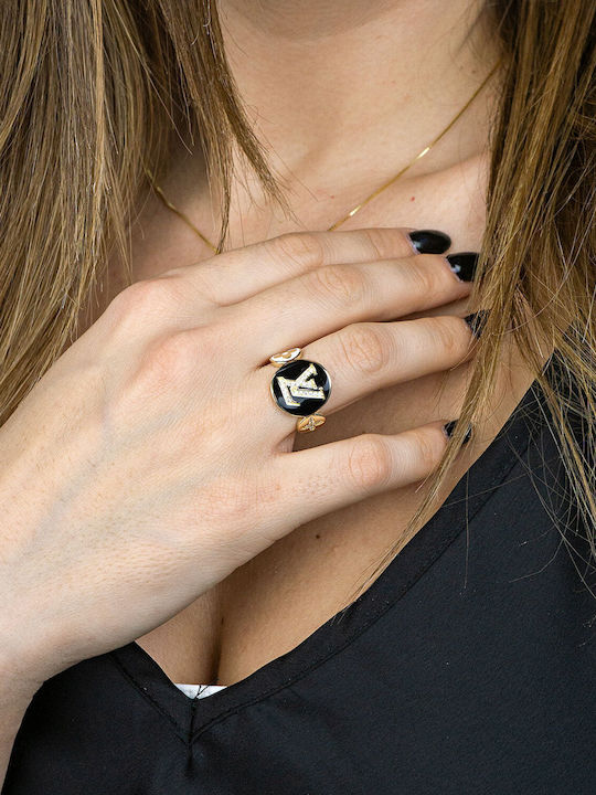 Kiriakos Gofas Set Rings with Stones made of Gold 14K
