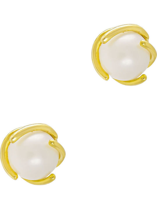 Kiriakos Gofas Set with Necklace & Earrings from Gold 14K with Stones and Pearls