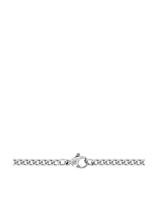 Kiriakos Gofas Chain Neck made of Steel Thin Thickness 2.8mm