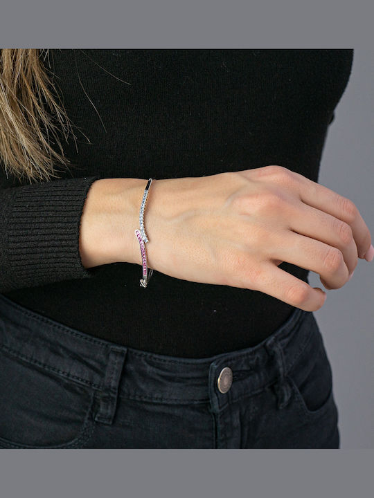 Kiriakos Gofas Women's Bracelet Made of 18K White Gold 6.5cm