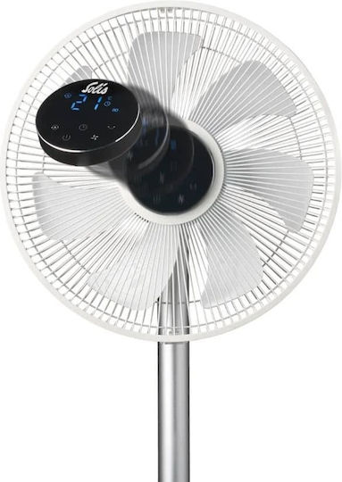 Solis Ventilator Pe Piedestal 25W Diametru 30cm Cu Telecomandă Alb