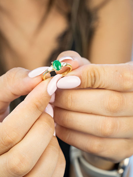 Kiriakos Gofas Femeie Inel cu Diamant din Aur 18K