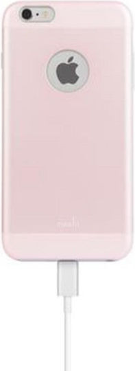 Moshi Iglaze Umschlag Rückseite Silikon Rosa (iPhone 6/6s Plus)