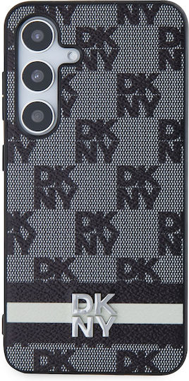 DKNY Pattern Back Cover Plastic / Piele Negru (Galaxy S24+)