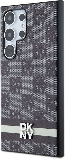 DKNY Pattern Задна корица Пластмаса / Кожа Черен (Galaxy S24 Ultra)