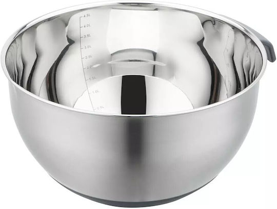KING Hoff Stainless Steel Mixing Bowl Capacity 5lt with Diameter 24cm and Height 14cm.