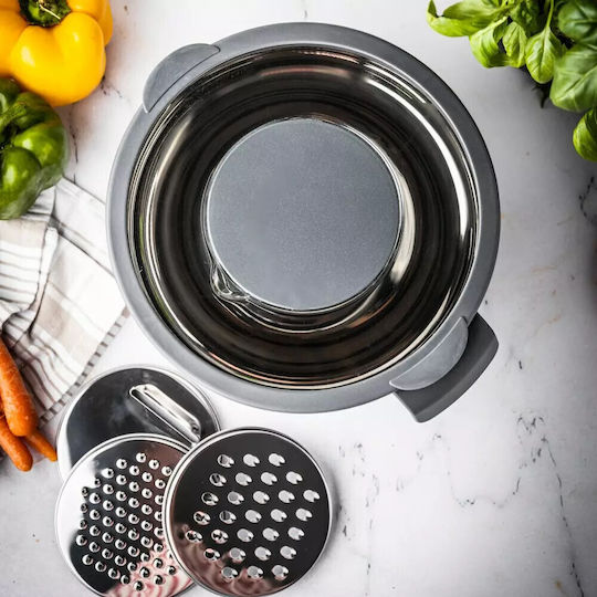 KING Hoff Stainless Steel Mixing Bowl Capacity 5lt with Diameter 24cm and Height 14cm.