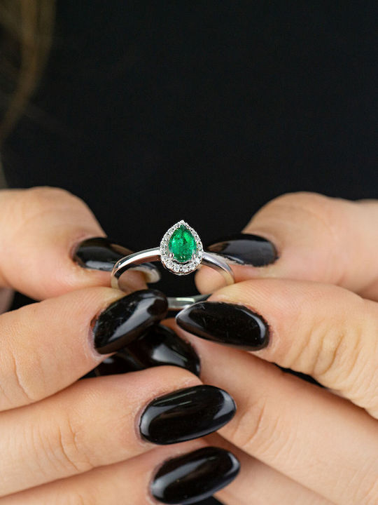 Kiriakos Gofas Damen Ring mit Diamant aus Weißgold 18K