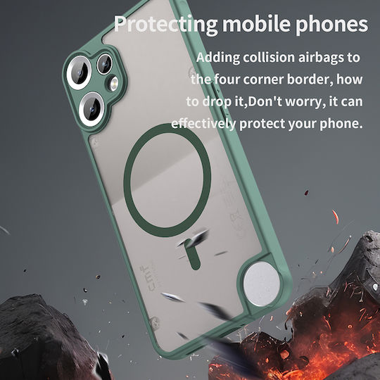 Techsuit Halofrost Ii Magsafe Umschlag Rückseite Silikon Grün (Nichts CMF Phone 2 Pro)