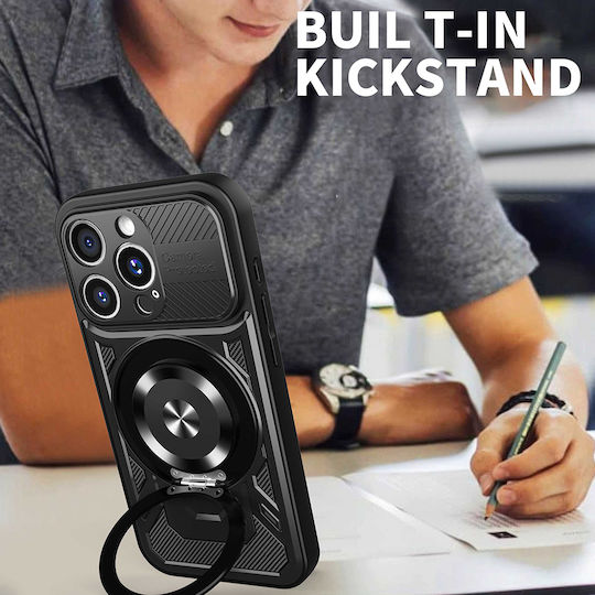 Techsuit Umschlag Rückseite Silikon Schwarz (iPhone 17 Pro Max / iPhone 17 Pro / iPhone 16 Pro Max)