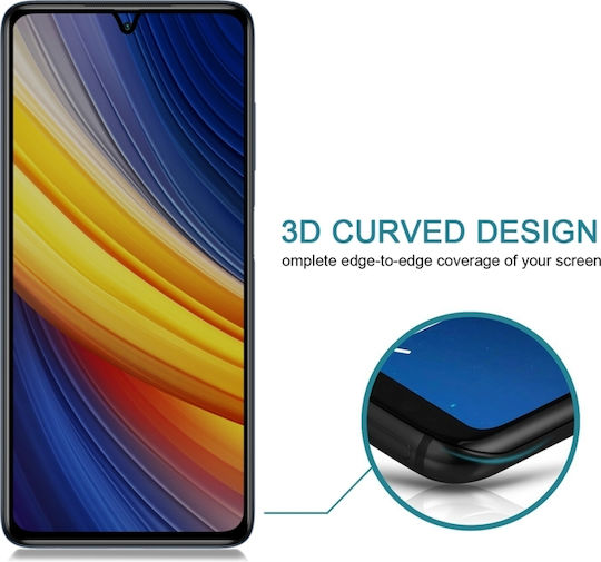 Anti-spy Privatsphäre Vollflächig gehärtetes Glas Schwarz (Poco X3 NFC / X3 Pro)
