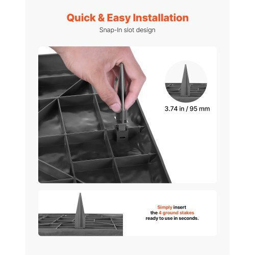 Vevor Garden Flooring Supplies Plastic Decking Board 39.37x39.37cm 16 Pieces