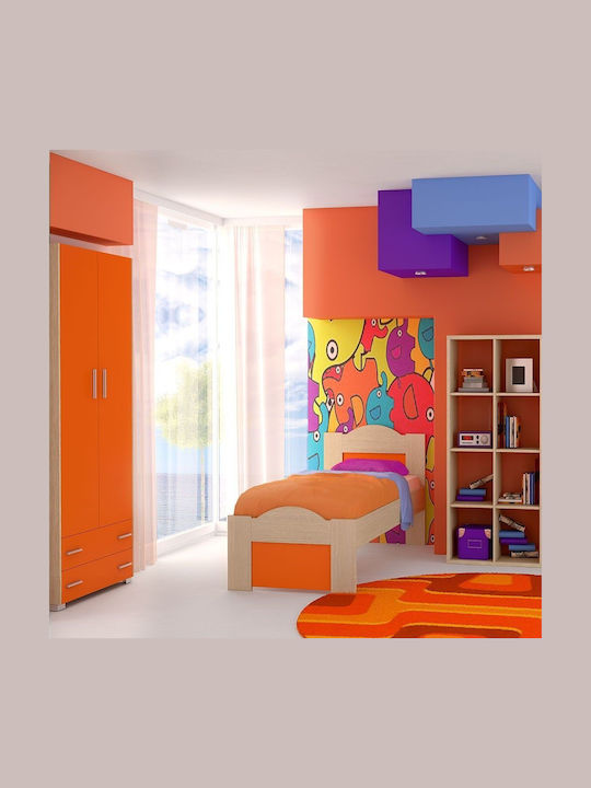 Wave Kids Bed Classic Semi Double Orange for Mattress 110x190cm