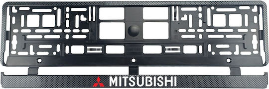 Car License Plate Frames Plastic Black Carbon 2pcs