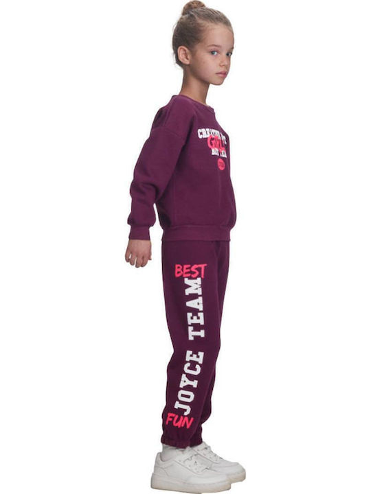Kids Sweatpants Set Black 2pcs Creative Girls