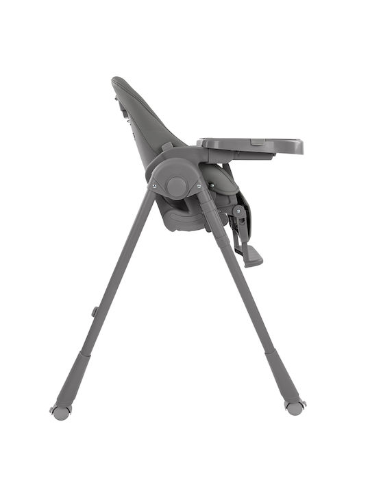 Kikka Boo Pastello 2 Foldable Baby Highchair with Adjustable Height Gray