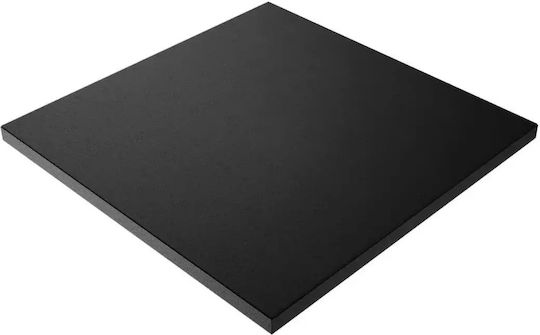 Viking Rubber Gym Exercise Equipment Floor Mat Black 100x100x2cm