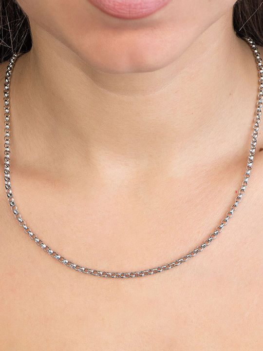 Kiriakos Gofas Silver Chain Neck Thin Thickness 3.25mm