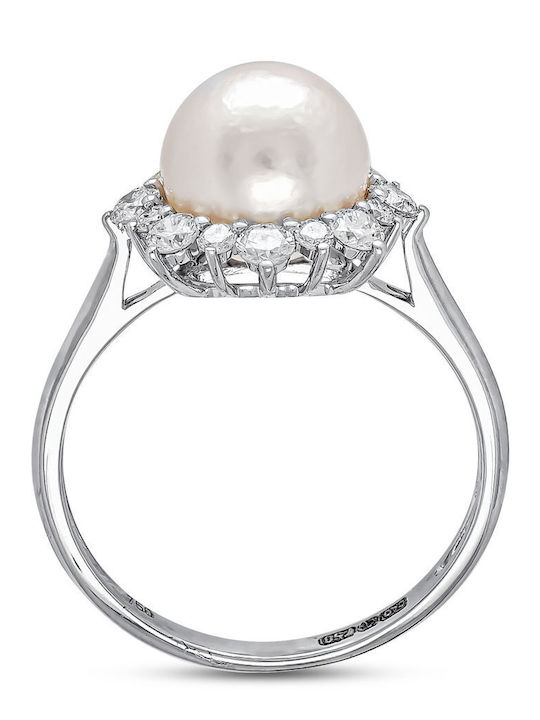 Kiriakos Gofas Single Stone Ring From 18K White Gold Kiriakos Gofas Single Stone Ring From 18K White Gold