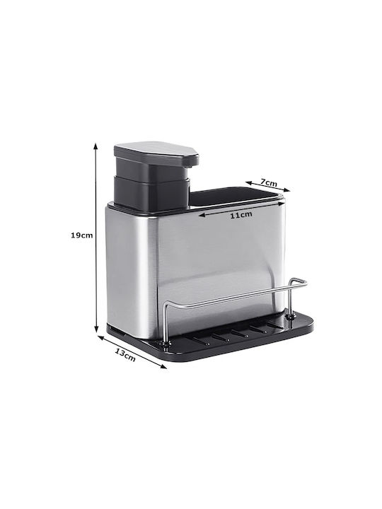 Verk Group Dispenser Kitchen made of Stainless Steel with Sponge Holder Silver 340ml