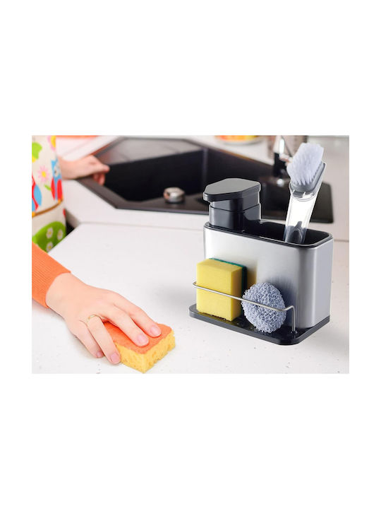 Verk Group Dispenser Kitchen made of Stainless Steel with Sponge Holder Silver 340ml
