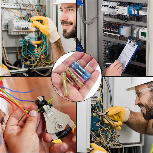 Conectori Termocontractibili din Silicon Rezistenți la Apă cu Adeziv Rată de Contractie 3:1 Separator Integrat Etanșare Marină Rezistentă la Apă 200 Bucăți Onuvio