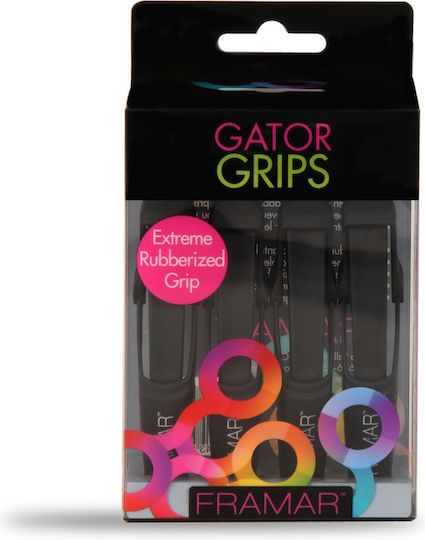 Framar Set Haarclips Rubberized Schwarz 4Stück