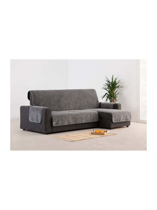 Sofazip Husă Elastică Canapea de colț Gri 200εκ. 1buc SZMATCVELVETGREY