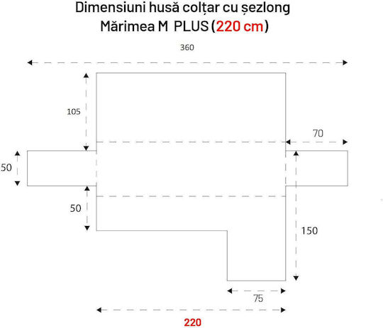 Sofazip Elastische Abdeckung für Ecksofa Cappuccino 200εκ. 1Stück