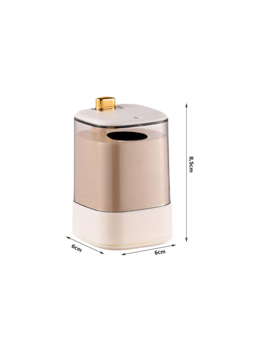 Verk Group Θήκη για Οδοντογλυφίδες Πλαστική 6x6x8.5εκ. Λευκή