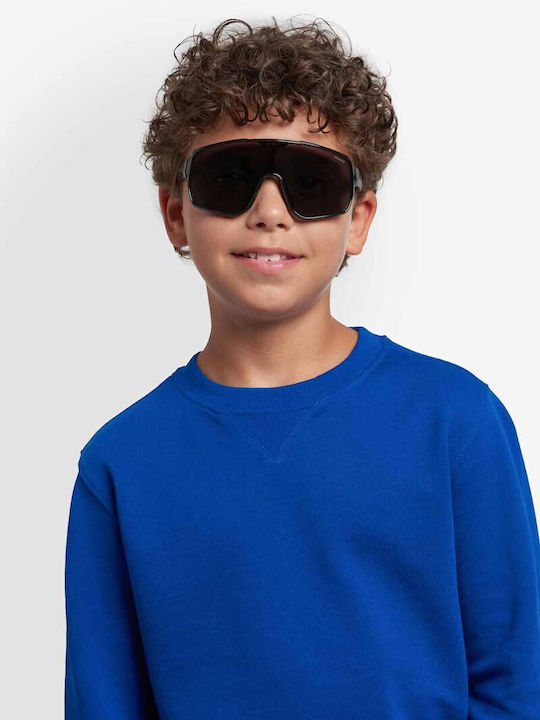 Polaroid Mask Kids Sunglasses with Polarized Lens Black for 7-11 Years