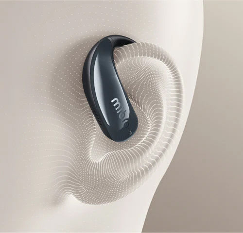 Mibro Open Ear Bluetooth Handsfree Ακουστικά με Αντοχή στον Ιδρώτα και Θήκη Φόρτισης Μαύρα