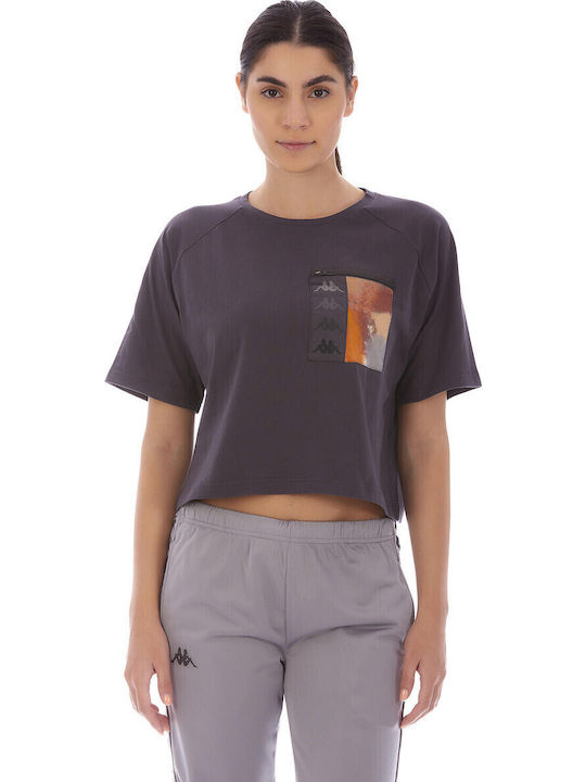 Grisha Γυναικείο Crop T-shirt Ανθρακί