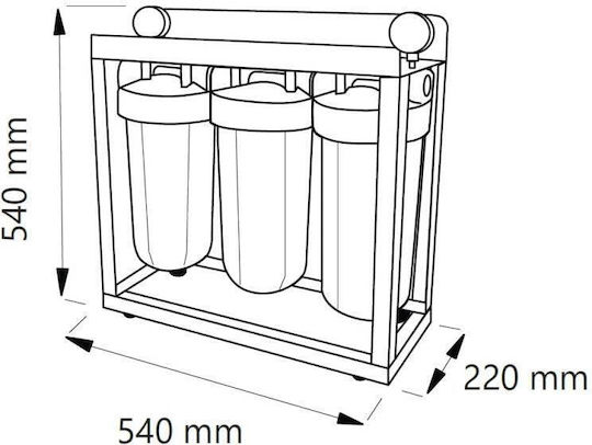 Aqua Filter Συσκευή Φίλτρου Νερού Τριπλή Κεντρικής Παροχής Διατομής 1'' BBF311