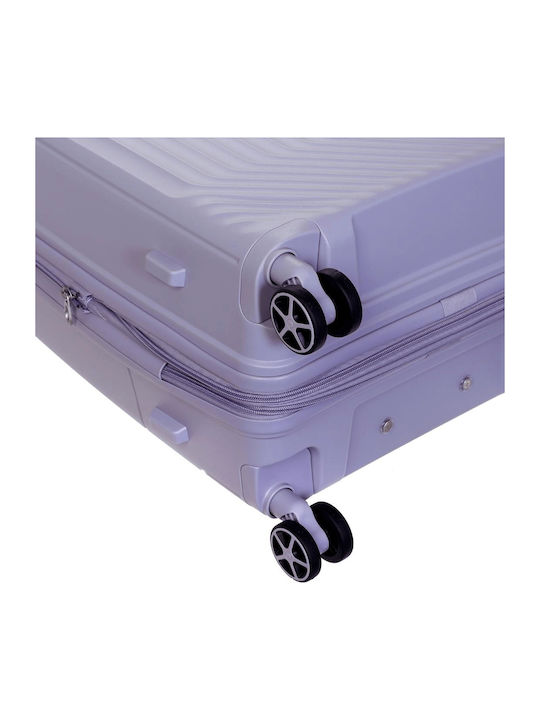 Diplomat Large The New York Collection Large Hard Lila Suitcase With 4 Wheels Height 74cm