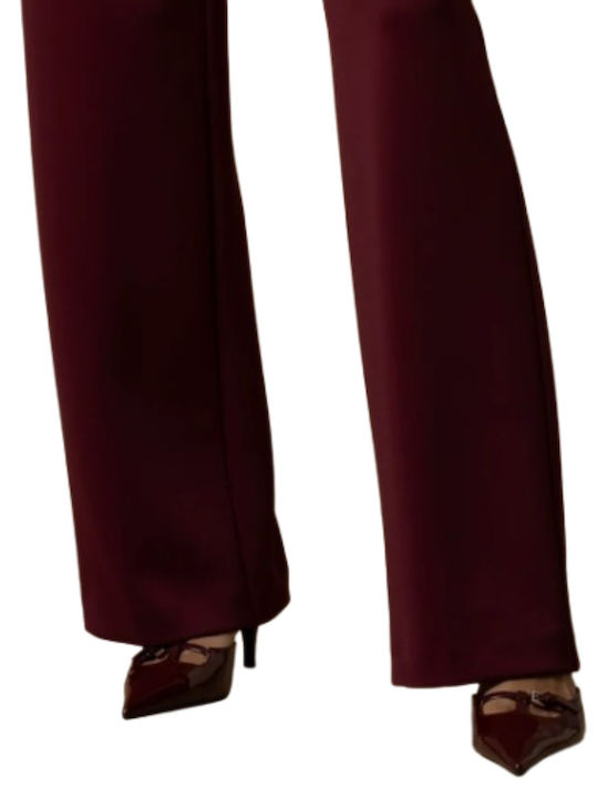 Γυναικείο Υφασμάτινο Παντελόνι Dark Red