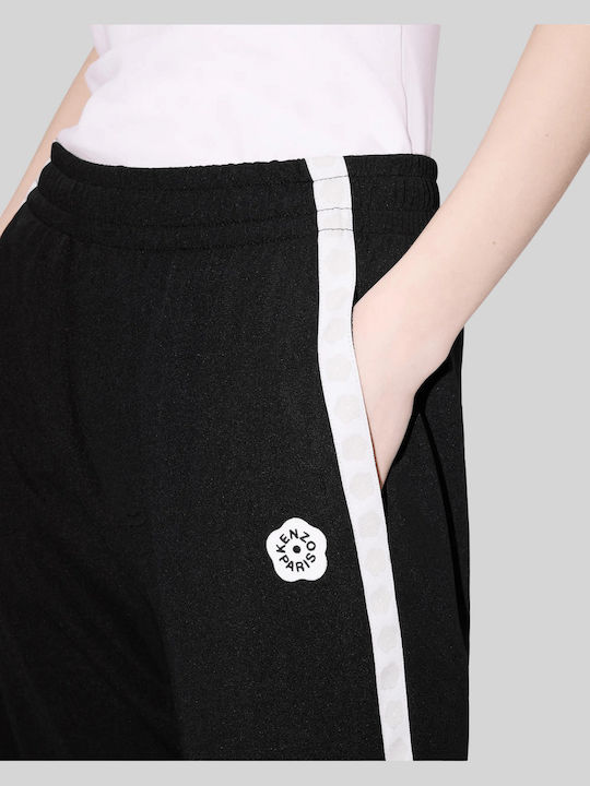 Boke Flower 2.0 Women's Fabric Trousers in Straight Leg Style Black