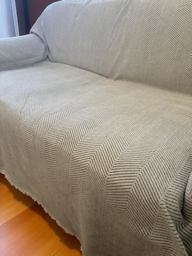 Linea Home Throws & Couch Blankets Two Seater Sofa Chenille 180x240cm Ecru / Gray