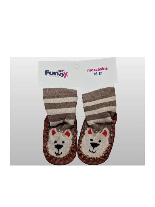 Minissa Kids' Slipper Socks Brown