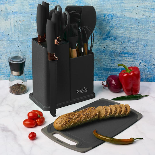 Silicone Cooking Utensil Set Black Fiona 19pcs
