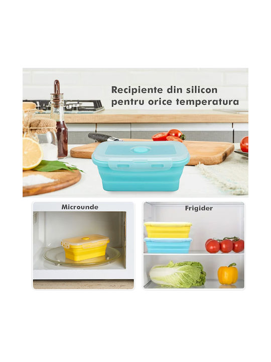 Lunchbox Silikon Mehrfarbig Geeignet für die Mikrowelle 4Stück